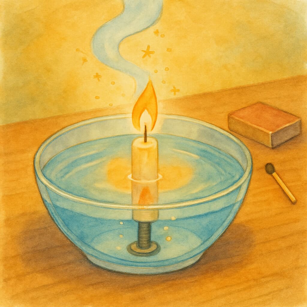 Underwater candle